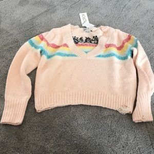 Wild fox dreamer crop sweater